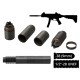 AFTactical S441-NF60 2в1 пбс+пламегас з радіатором, 6 сепараторів, .38 (9мм), 1/2x28 UNEF, AKDAS SA-9 HP