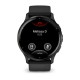 Смарт-годинник Garmin Venu 3 чорний зі сланцевим сталевим безелем і силіконовим ремінцем