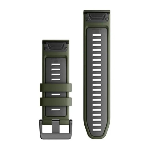 Ремінці для годинника Garmin QuickFit 26 силіконові, мохові/графітові