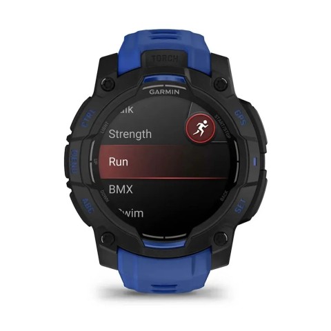 Смарт-годинник Garmin Instinct 3 (45 мм) AMOLED синя блискавка/чорний