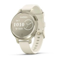 Смарт-годинник Garmin Lily 2 Active місячне золото із силіконовим ремінцем кольору слонова кістка