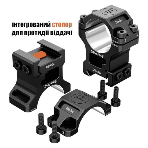 Кільця Discovery 6061 For Picatinny 30mm 1.45in DGPR2-30-1.45-61 (M240605)