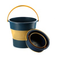 Відро складане силіконове СИЛА 10 л orange-black