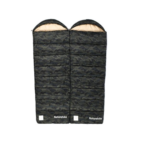 Спальний мішок з капюшоном Naturehike M320 CNK2350WS023, зелений камуфляж, лівий