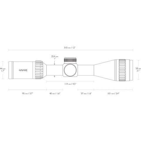 Прицел Hawke Airmax 3-9х40 AO, 1