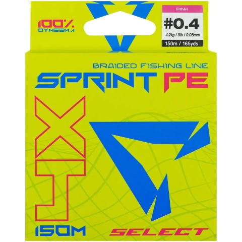 Шнур Select Sprint PE 4X Pink 150m #0.4/0.08mm 9lb/4.2kg