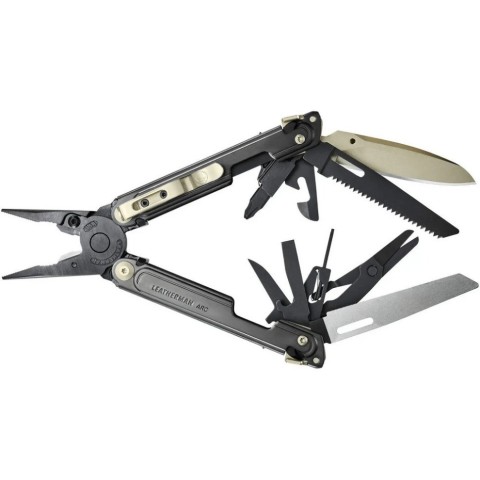 Мультиінструмент Leatherman ARC Obsidian Limited, шкіряний чохол, біти