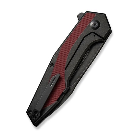 Ніж складаний туристичний Civivi Hypersonic, (9.4 см) 14C28N / Steel & G10 чорно-бордовий