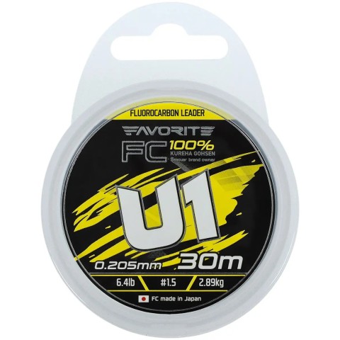Флюорокарбон Favorite U1 FC 30m #1.5/0.205mm 6.4lb/2.89kg