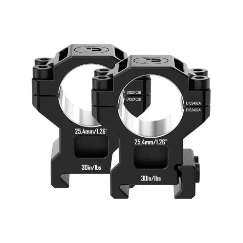 Кільця Discovery 7075AL For Picatinny 1inch(25.4mm) 1.26in DGPR2-25.4-1.26-75 (M240502)