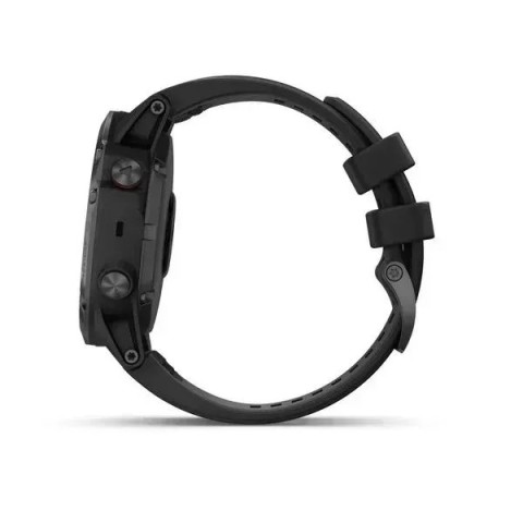 Смарт-годинник Garmin Fenix 5X Plus Sapphire чорний з чорним ремінцем