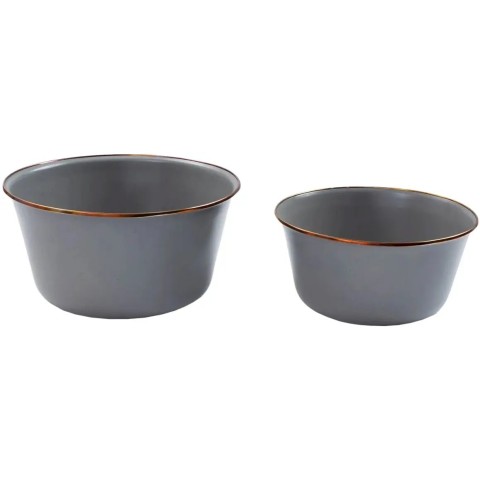 Набор Barebones Mixing Bowl/Enamel 2 миски slate grey