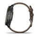 Смарт-часы Garmin Venu 2 Plus графитовые с коричневым кожаным ремешком