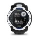 Смарт-годинник Garmin Instinct 3 (50 мм) Solar білий камінь/чорний/синя блискавка