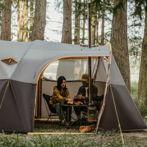 Намет шестимісний Naturehike, KOTA 6, CNK2450WS031, 75D, світло-коричневий
