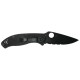 Нож Spyderco Tenacious Black Blade Half Serrated Lightweight