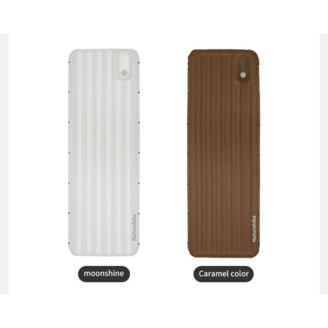 Матрац туристичний надувний одномісний  Naturehike CNK2450WS035, 198х68х9.5 см, коричневий із вбудованою помпою для надування