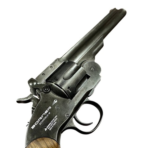 Револьвер пневм. Borner Schofield Worn cal. 4.5 mm/Pellets+BBs