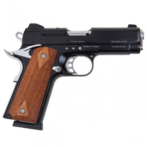 Стартовий пістолет KUZEY 911-SX#2 Black/Brown Wooden Grips