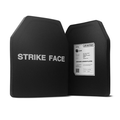 Комплект бронеплит керамічних Ukrarmor 6 клас, 5,6 кг M (25х30 см.)