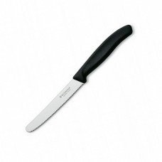 Кухонний ніж Victorinox SwissClassic Tomato&Sausage лезо 11см хвил. з чорн. ручкою