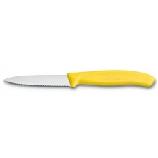Нож кухонный Victorinox SwissClassic, 8 см, серрейтор, желтый
