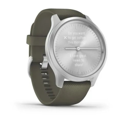 Смарт-часы Garmin vivomove Style с серебристым корпусом и торфяным ремешком