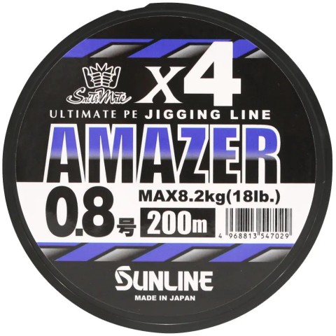 Шнур Sunline SM Amazer X4 200m (multicolor) #0.8 18lb/8.2kg