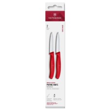 Набір ножів для чищення овочів Victorinox Swiss Classic 2 ножа 8см черв 6.7601.2C1