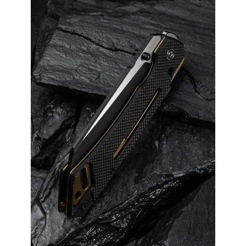 Ніж складаний тактичний Civivi Buster FG, (10.7 см) Nitro-V / G10 чорно-золотий