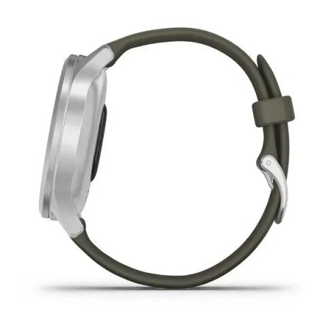 Смарт-часы Garmin vivomove Style с серебристым корпусом и торфяным ремешком
