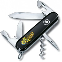 Ніж Victorinox Spartan Ukraine 91мм,12функ,чорн ,Квіти