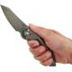 Нож Fox Jupiter Black Blade Titanium, Bead blasted Titanium + Jungle Wear carbon fiber i ц:gray/green