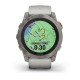 Смарт-годинник Garmin fenix 7X Pro Sapphire Solar Edition титановий з туманно-сірим/темно-помаранчевим ремінцем