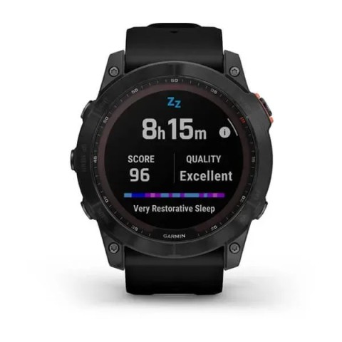 Смарт-часы Garmin fenix 7X Solar сланцево-серые с черным ремешком