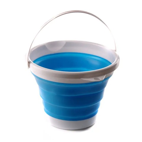 Відро складане силіконове СИЛА 10 л blue
