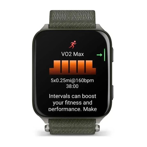 Смарт-часы Garmin Venu X1 мховый титан с мховым нейлоновым ремешком ComfortFit