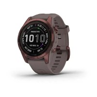 Смарт-годинник Garmin fenix 7S Sapphire Solar темно-бронзовий титановий з глиняно-сірим ремінцем