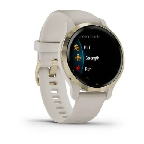 Смарт-годинник Garmin Venu 2S світло-пісочний із золотистим безелем
