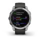 Смарт-часы Garmin fenix 7 серебристые с ремешком графитового цвета