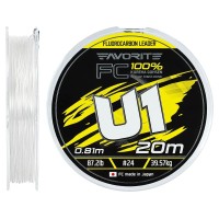 Флюорокарбон Favorite U1 FC 20m #24/0.81mm 87.2lb/39.57kg