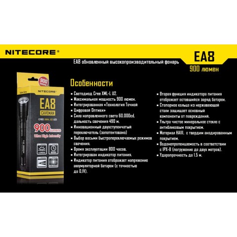 Фонарь Nitecore EA8
