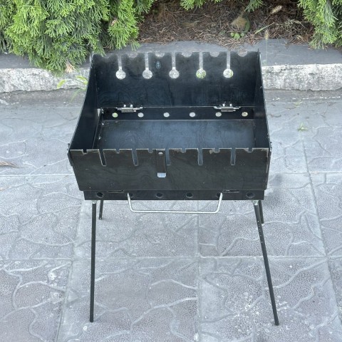 Переносний дворівневий Мангал-валіза на 6 шампурів 2мм