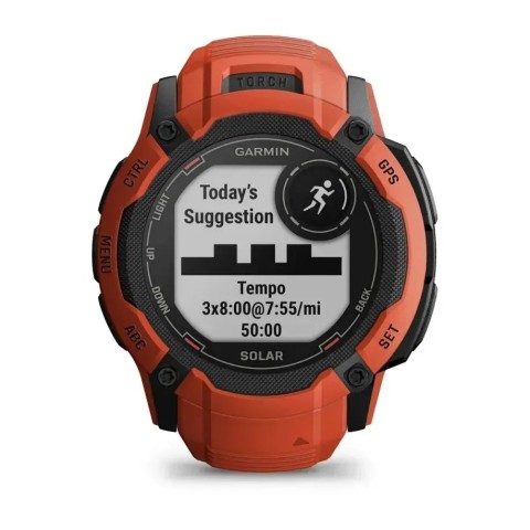 Смарт-годинник Garmin Instinct 2X Solar полум’яно-червоний