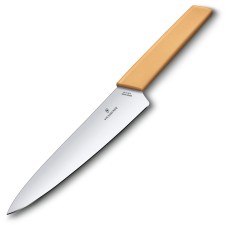 Нож кухонный шефский Victorinox Swiss Modern Carving Honey, 19 см, желтый, блистер