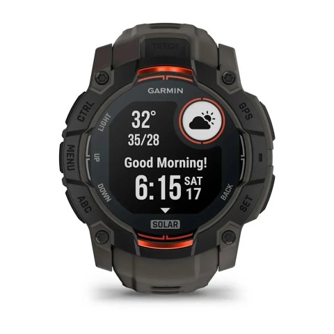Смарт-годинник Garmin Instinct 3 (50 мм) Solar чорний/вугільний