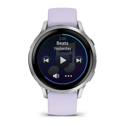 Спортивний годинник Garmin Venu 4 41мм Silver Periwinkle із силіконовим ремінцем 010-03013-01