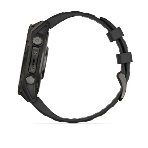 Смарт-годинник Garmin fenix 8 AMOLED (47 мм) Sapphire карбоново-сірий DLC титан чорний/гравійно-сірий
