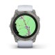 Смарт-годинник Garmin epix Pro Gen 2 Sapphire Edition (51 мм) титановий з ремінцем кольору білого каменю
