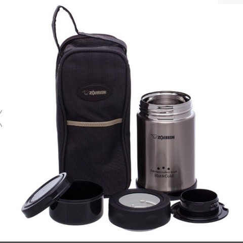 Набір для ланчу Zojirushi SW-EXE50BL 0.5 л чорний-сталевий